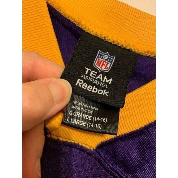 MINNESOTA VIKINGS ADRIAN PETERSON SIZE YOUTH LARGE 14-16 REEBOK JERSEY - Picture 6 of 6